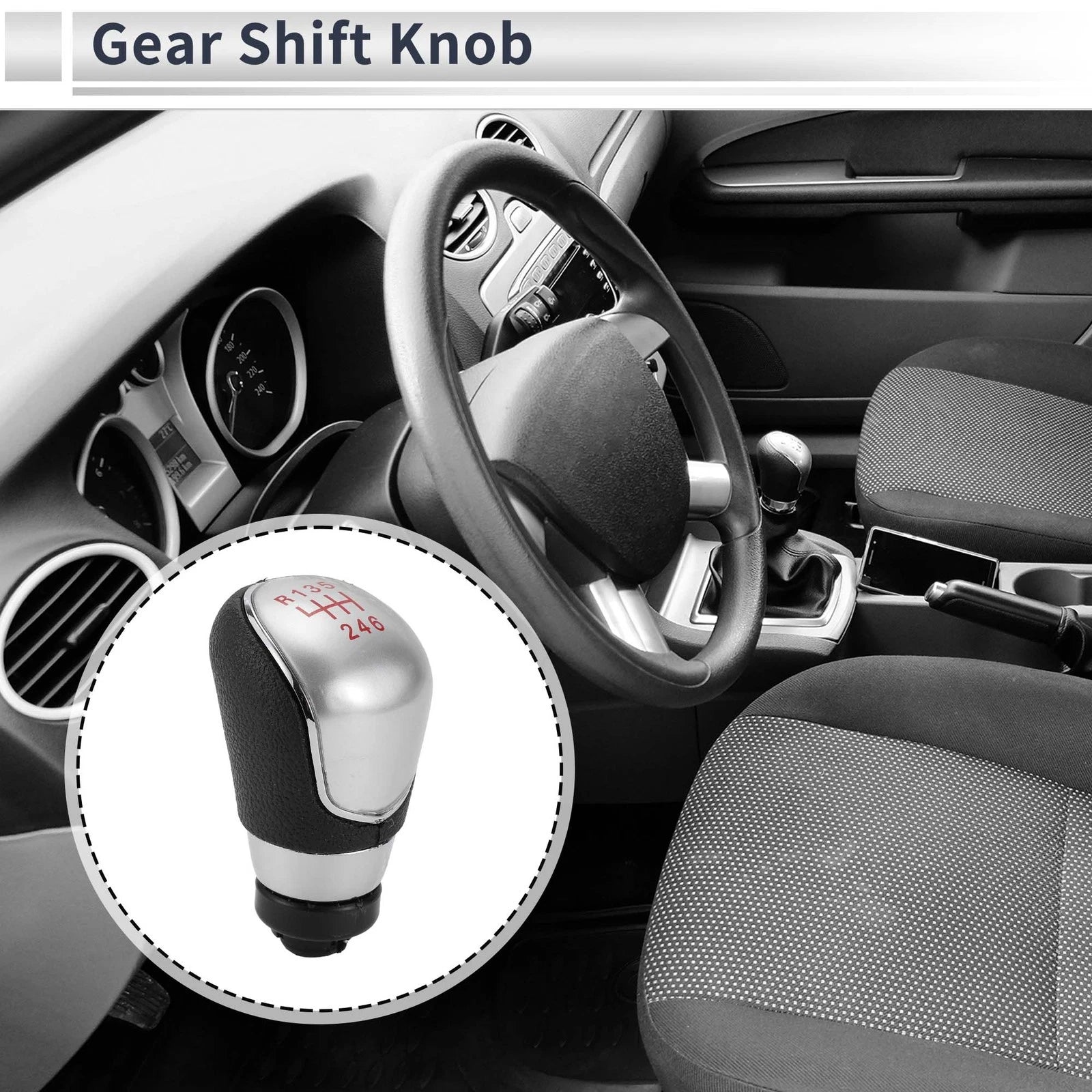 6 Speed Shift Knob for Ford Focus MK2 (2005–2011) Red Black Blue