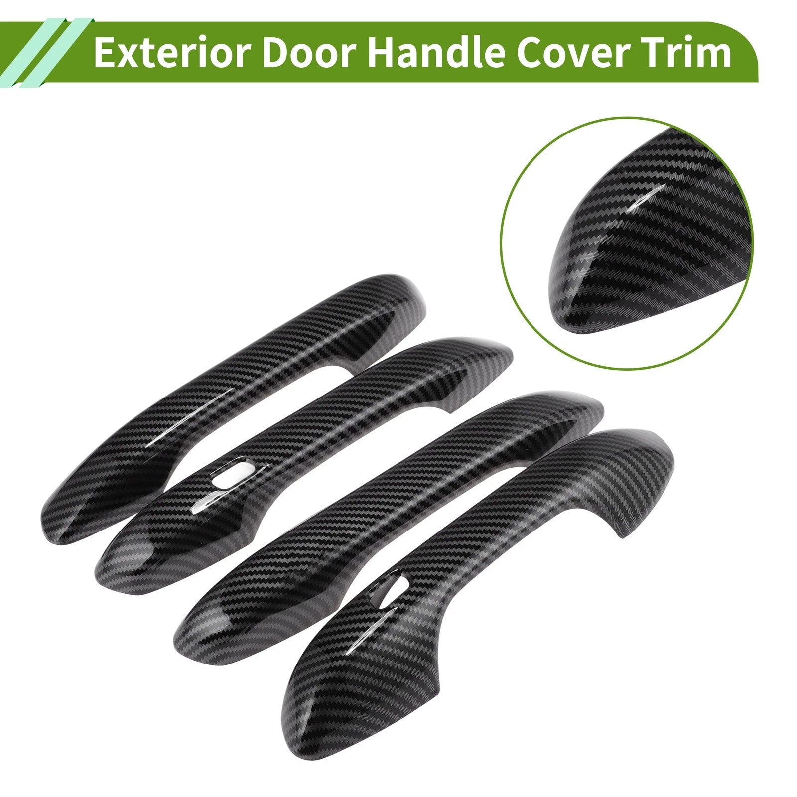 Exterior Door Handle Cover Trim for Kia Sorento MQ4 (2021–2025) Carbon Fiber Black