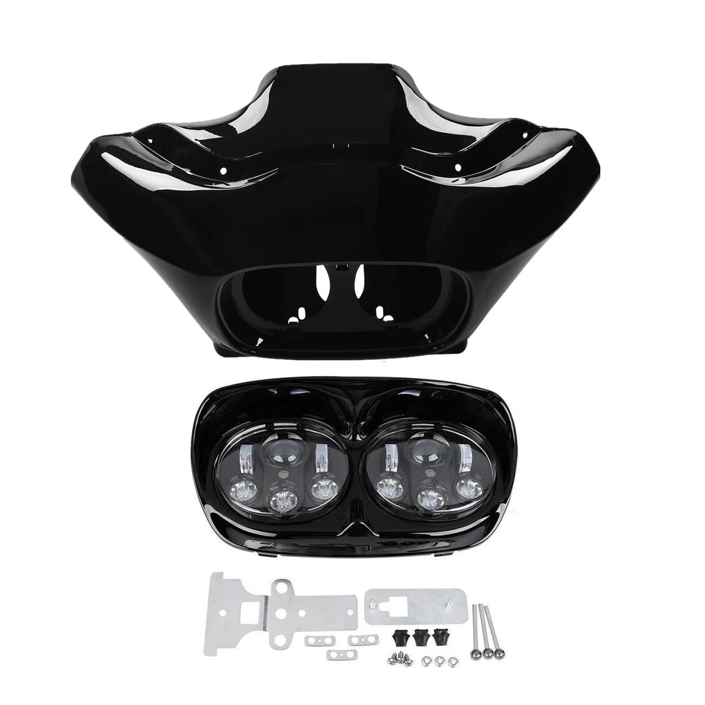 Inner Outer Fairings & 5.75'' Dual Headlight for Harley Road Glide (1998–2013)