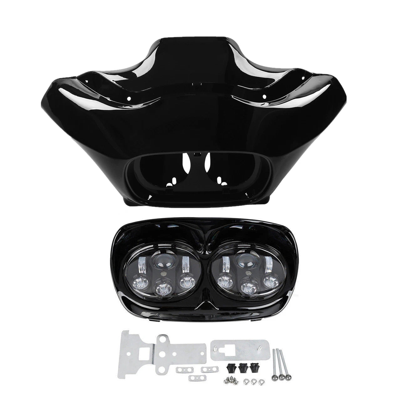 Inner Outer Fairings & 5.75'' Dual Headlight for Harley Road Glide (1998–2013)