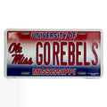 Ole Miss Rebels License Plate for University of Mississippi (6" X 12")