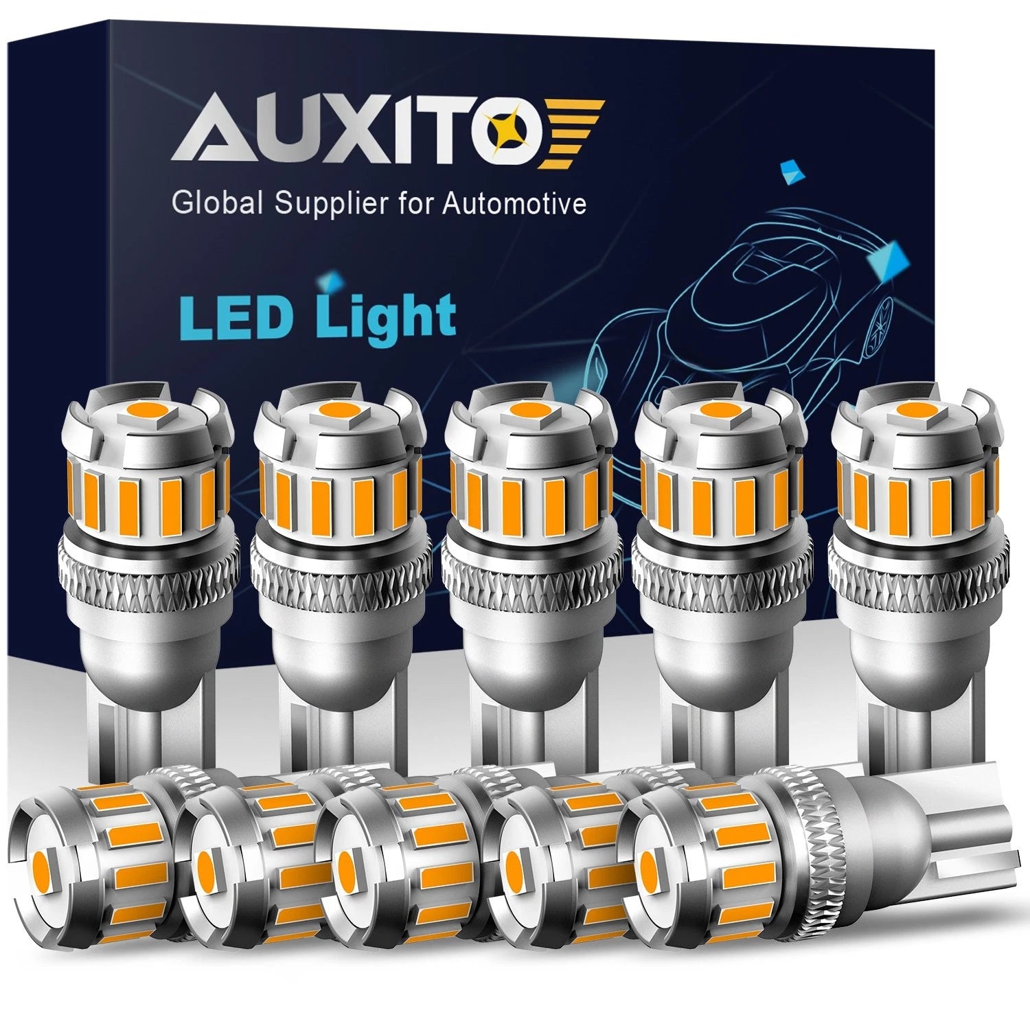 2X T10 LED Parking Light Bulbs 175 2825 168 194 for AUXITO H
