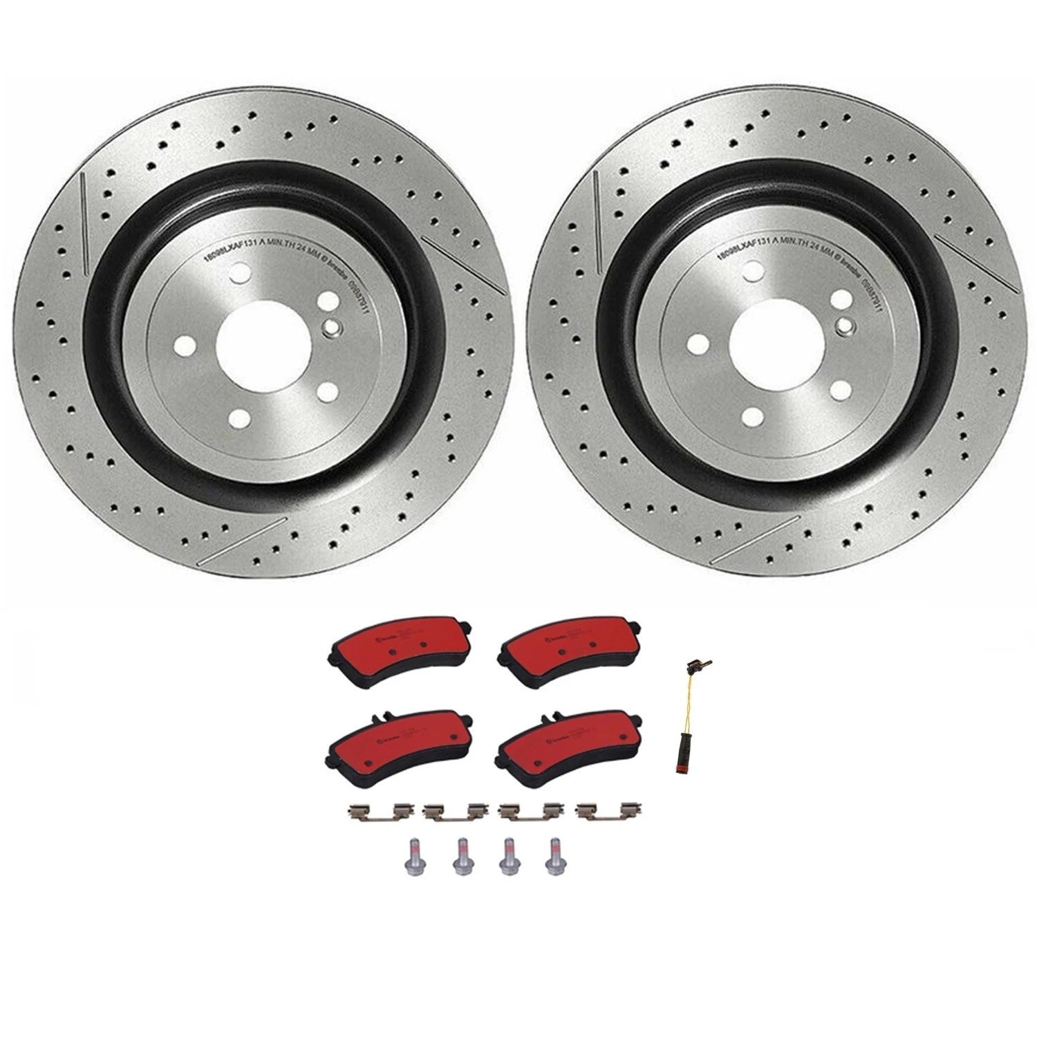 Brembo Rear Brake Kit Rotors Ceramic Pads for MB C190 R190 Maybach (B06 U69 U70)