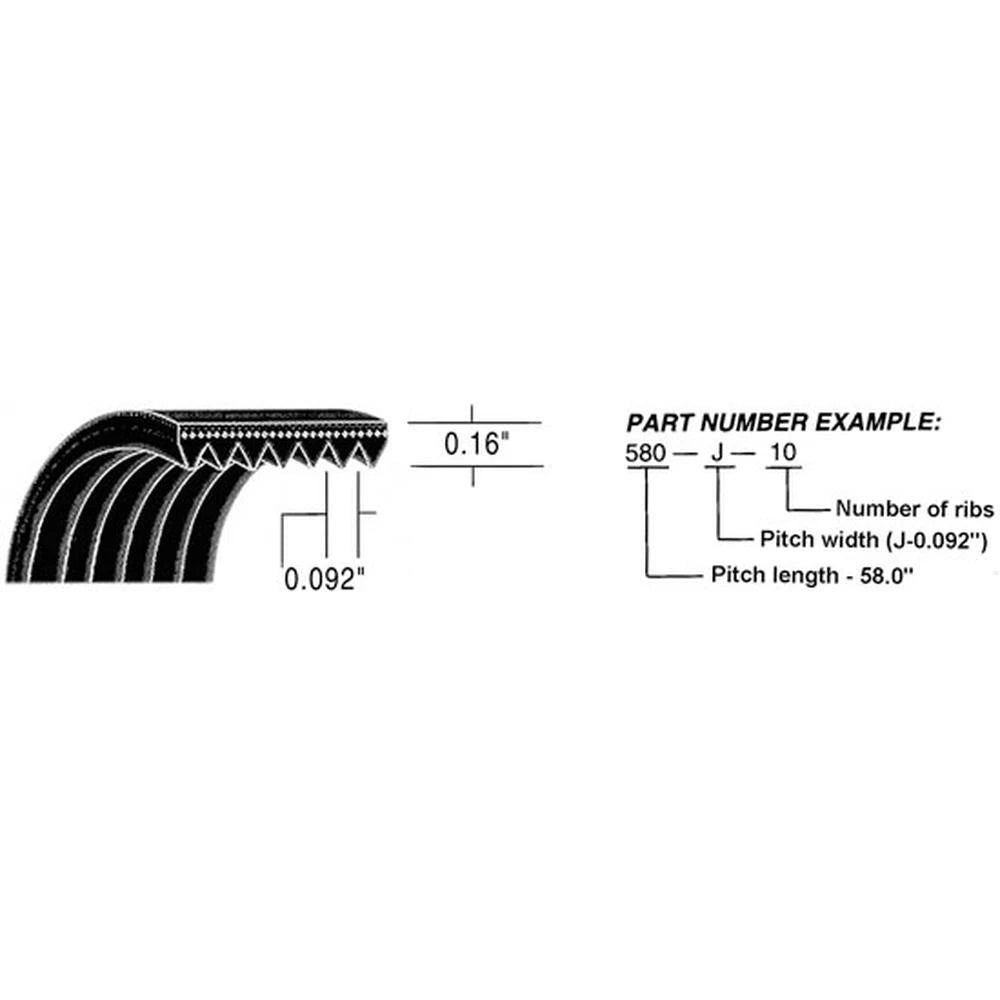 Micro-Rib V-Belt A-440J16-AI for