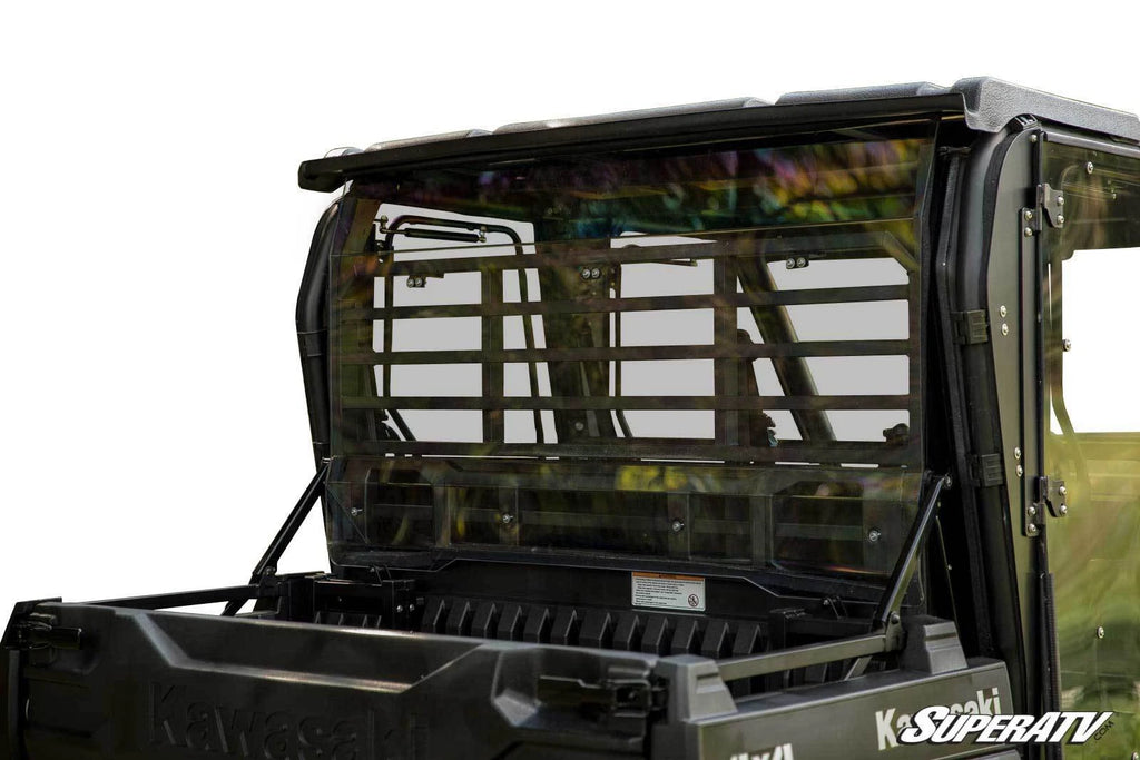 SuperATV SR Light Tint Rear Windshield for Kawasaki Mule Pro FXT/DXT (2015–2023)