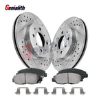 Front Drilled Brake Rotors & Ceramic Brake Pads for Honda Civic (2001–2021)