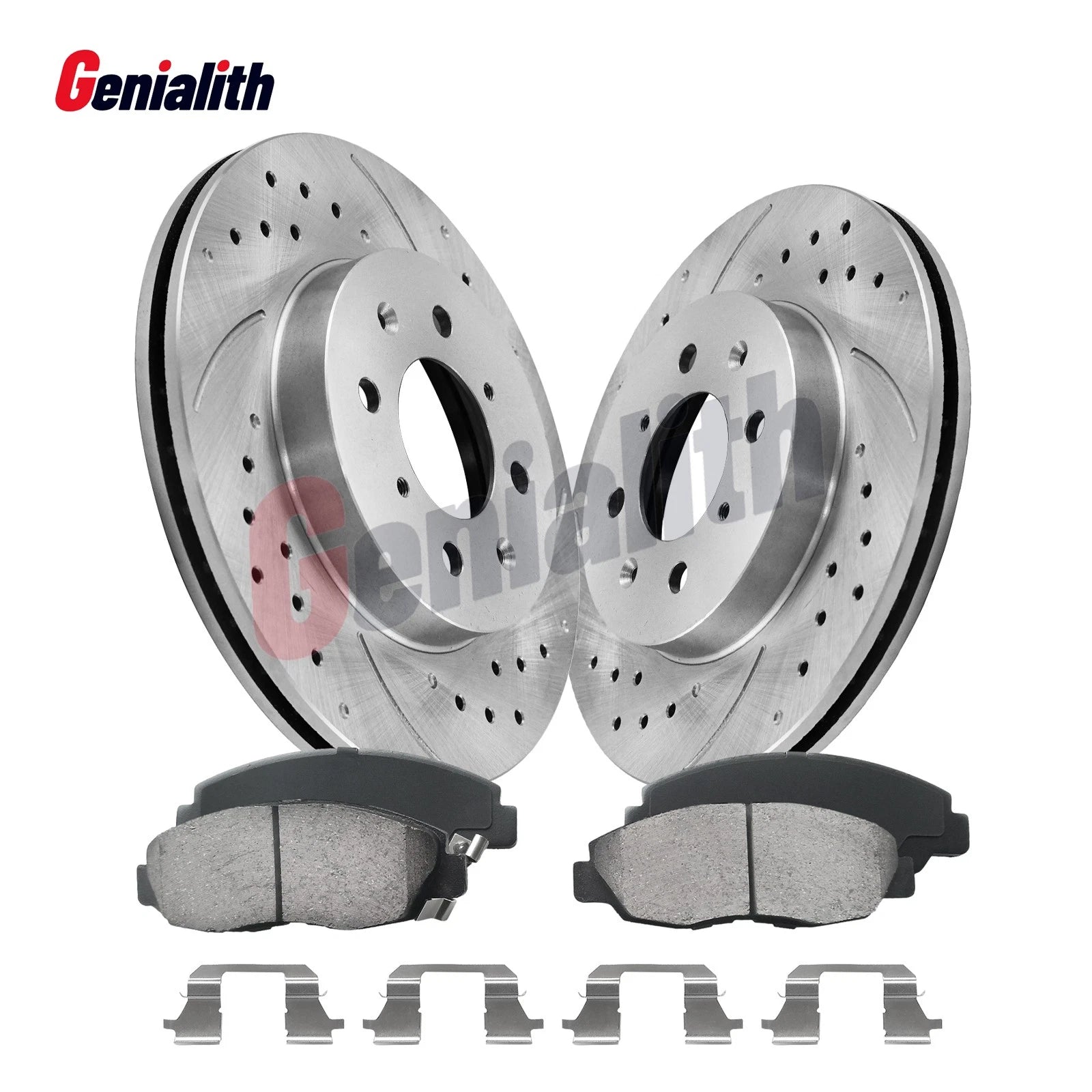 Front Drilled Brake Rotors & Ceramic Brake Pads for Honda Civic (2001–2021)