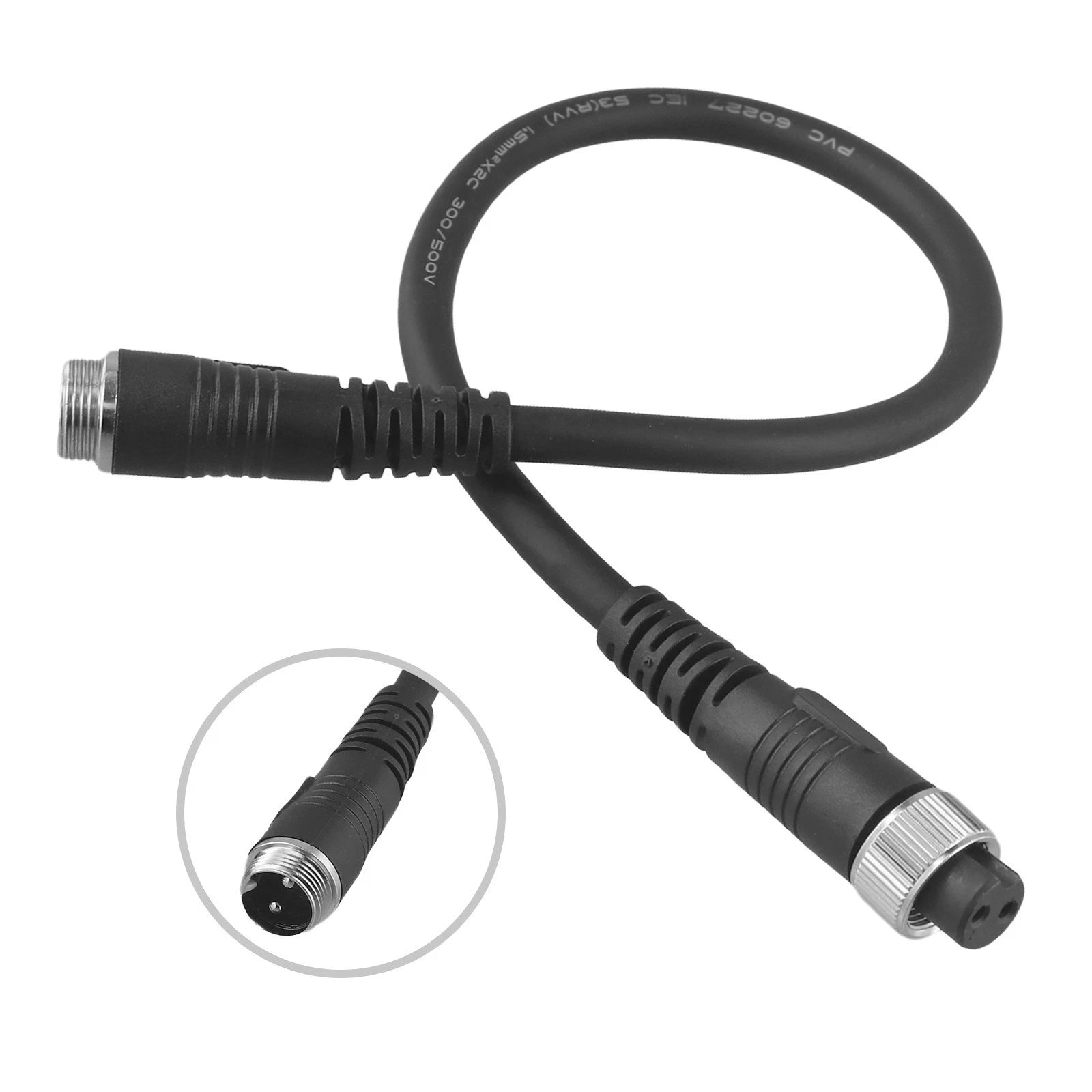 Battery Air Cable for 196 Shares (2 Cores, Black and Silver)