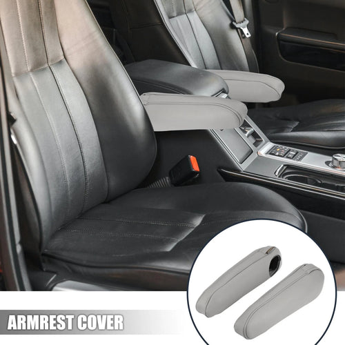 1 Pair Armrest Covers for Toyota Sienna (2011–2017) Leather Gray