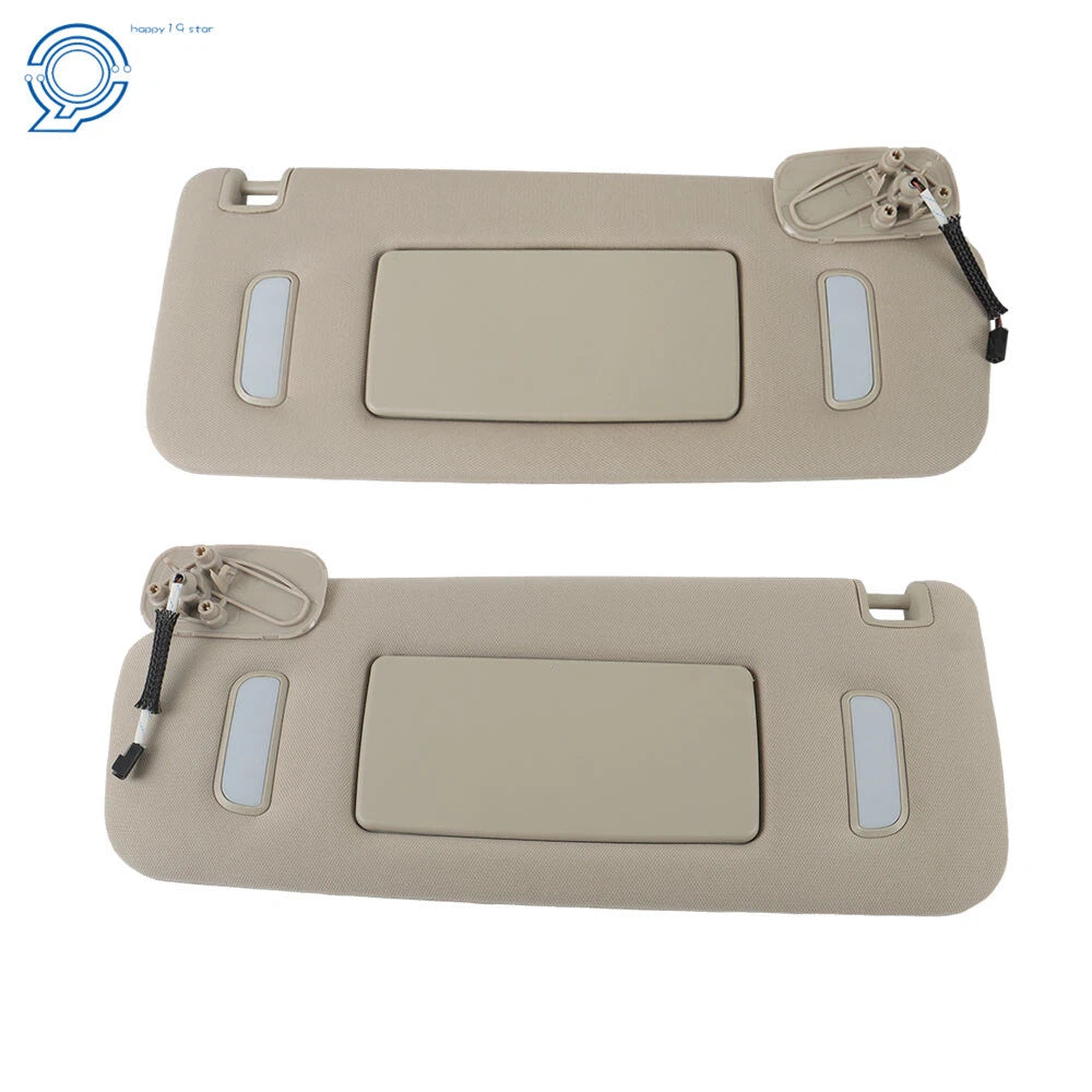 Set of 2 Gray Sun Visors for Chevrolet Silverado Sierra Tahoe Yukon (2007–2014)