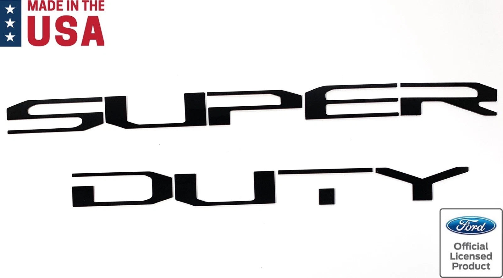 Tailgate Insert Letters OEM Gloss Black for 2020 Ford Super Duty (2017–2024)