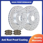 Front Slotted Rotors and Brake Pads for Honda Accord TSX (2004–2008)