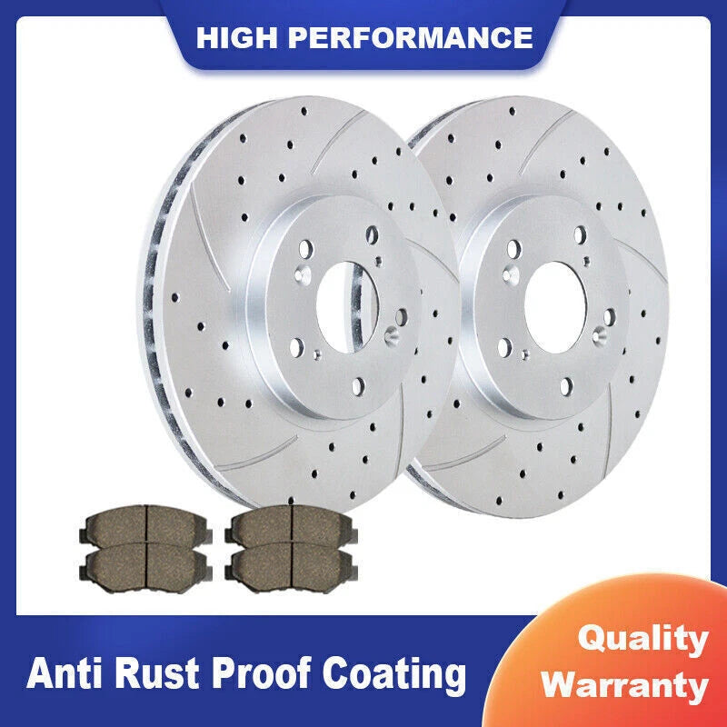 Front Slotted Rotors and Brake Pads for Honda Accord TSX (2004–2008)