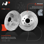 Set of 8 Rear Drilled Brake Rotors and Pads for Nissan Murano (2003–2023)
