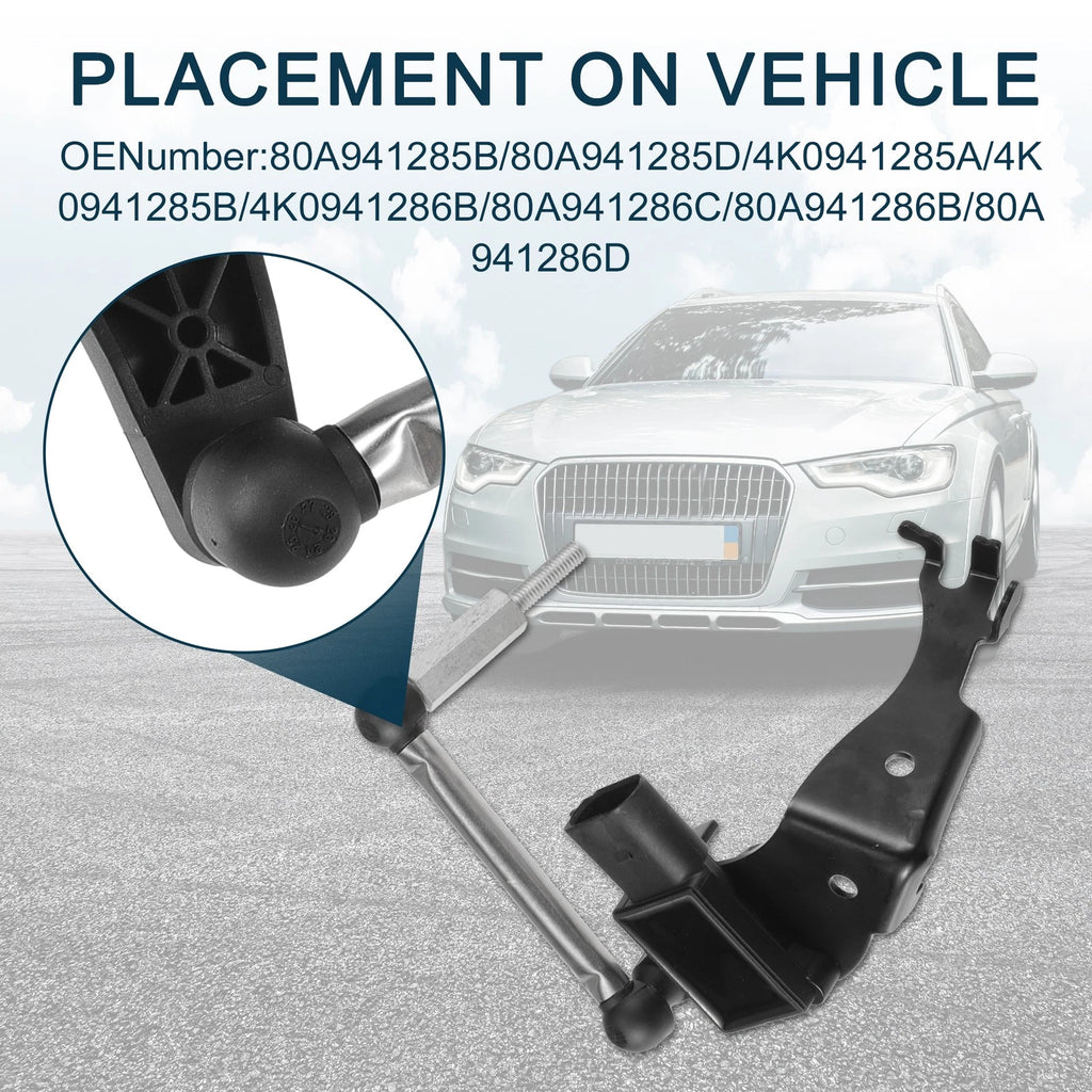 Air Suspension Ride Height Level Sensor for Audi A6 Allroad (2013–2018) 80A941285B 1 Pair
