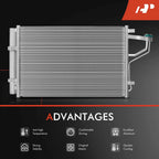 A/C Condenser with Dryer & Bracket for Hyundai Elantra (2011–2013)