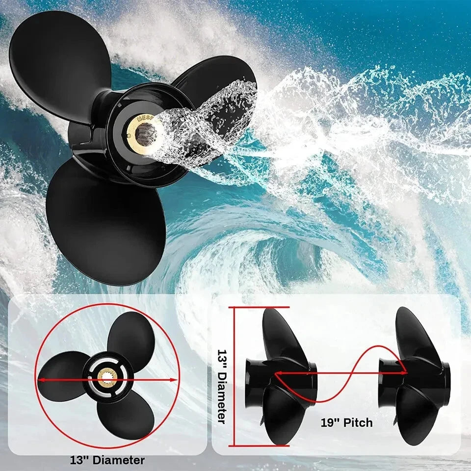 13 x 19 Boat Propeller for Mercury Engine 40-140HP (OEM 48-77346A45, RH)