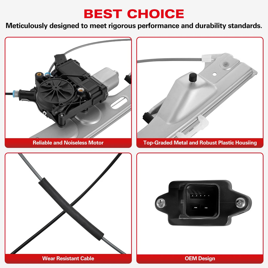 Power Window Regulator w/ Motor for Ford F150 (2011–2014)