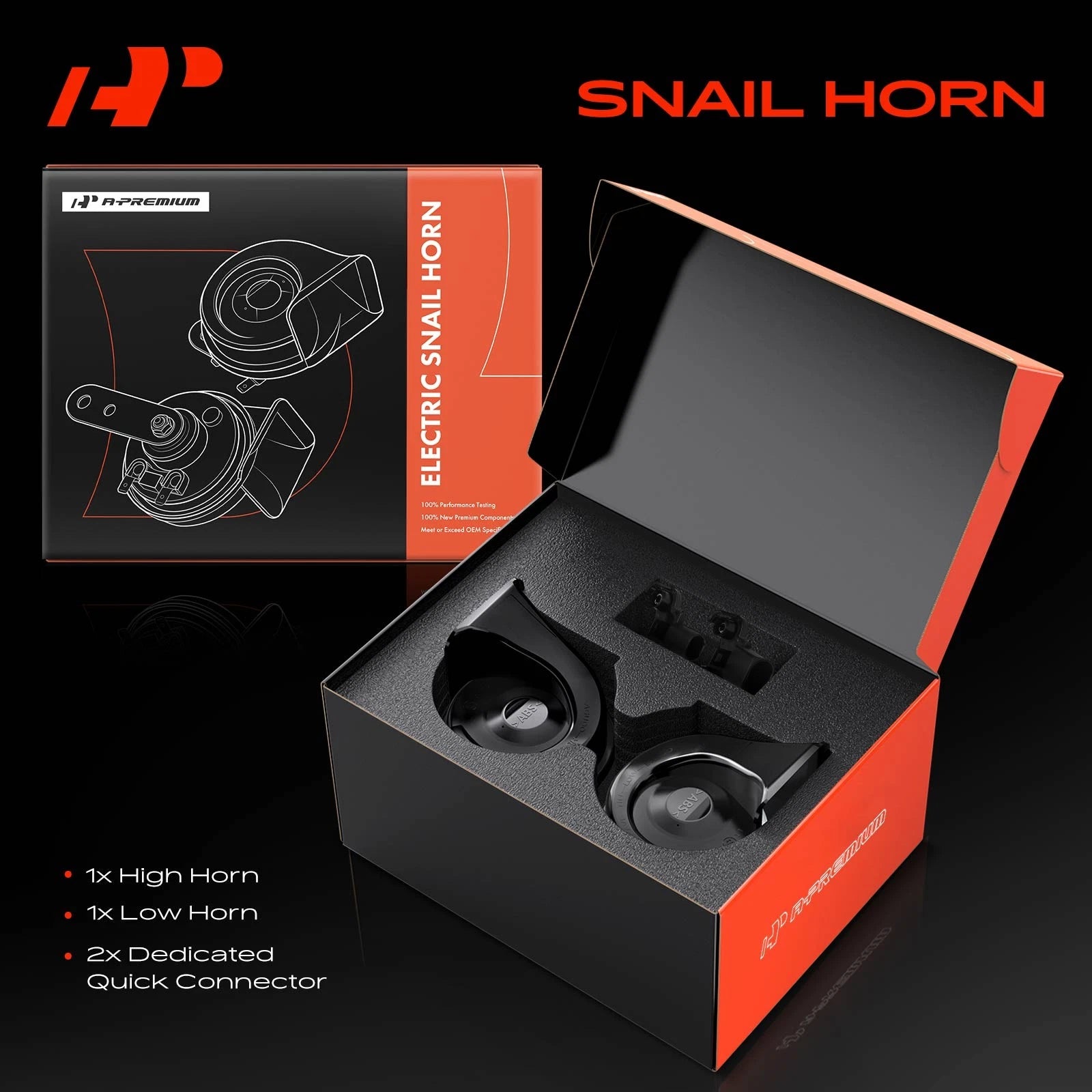 2Pcs Snail Horn for BMW X Series (2000–2023) & Land Rover Range Rover (2000–2023)
