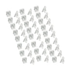 50pcs Gray Dashboard Retainer Clips for Instrument Panel - Universal Fit