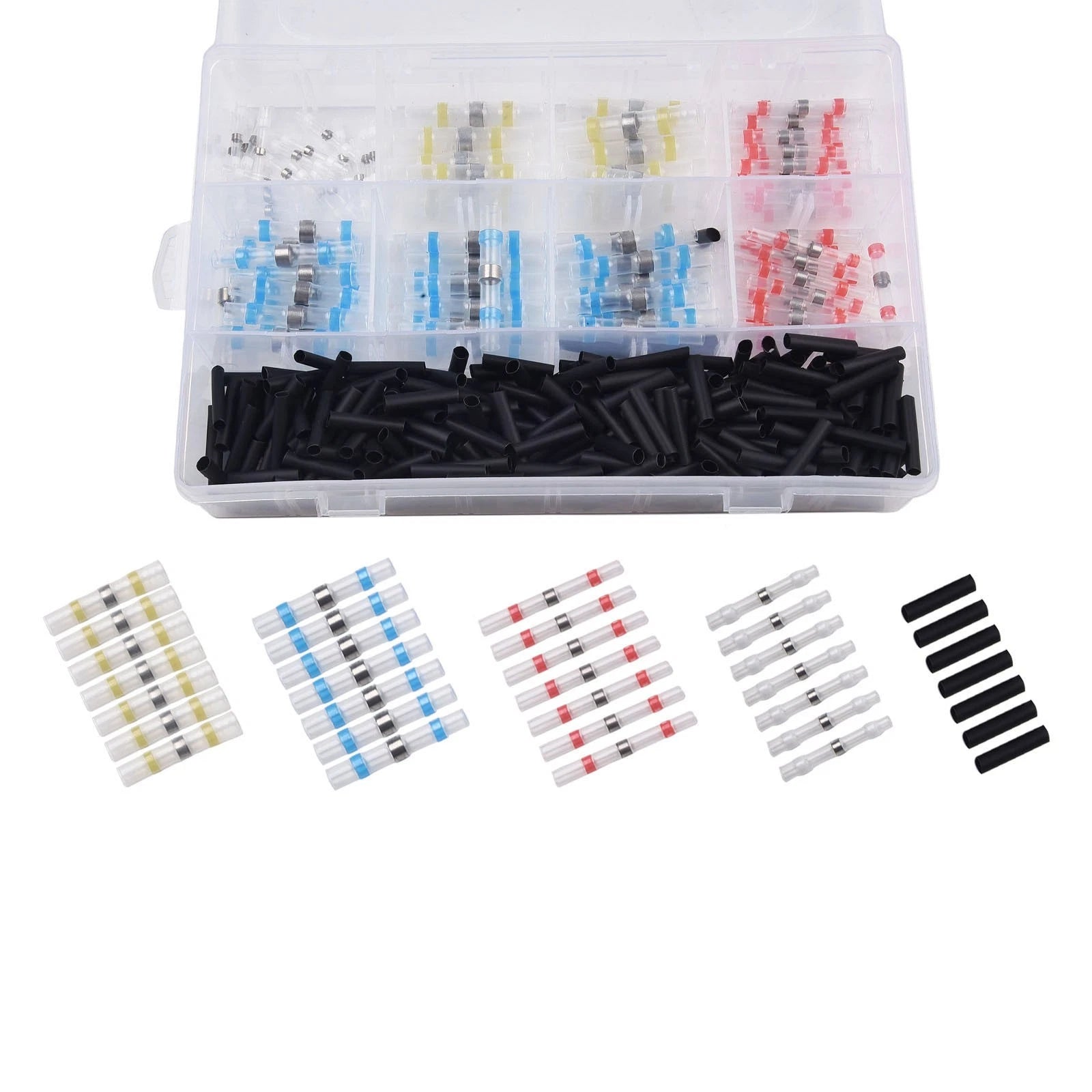 Set of 400 Waterproof Heat Shrink Butt Wire Connectors Terminal