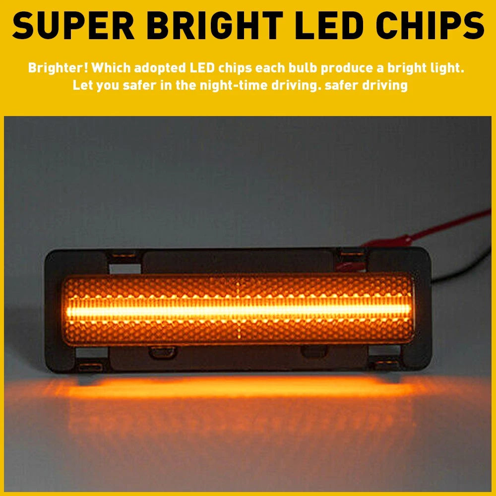 Smoked LED Bumper Side Marker Light for Chevy Camaro Pontiac Firebird (1982–1992)