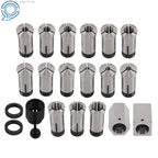 Set of 5 Hex/Square Blocks & 15 Collets for Machining
