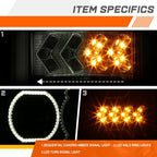 Sequential LED DRL Projector Headlights for Ford F250 F350 F450 (2017–2019)