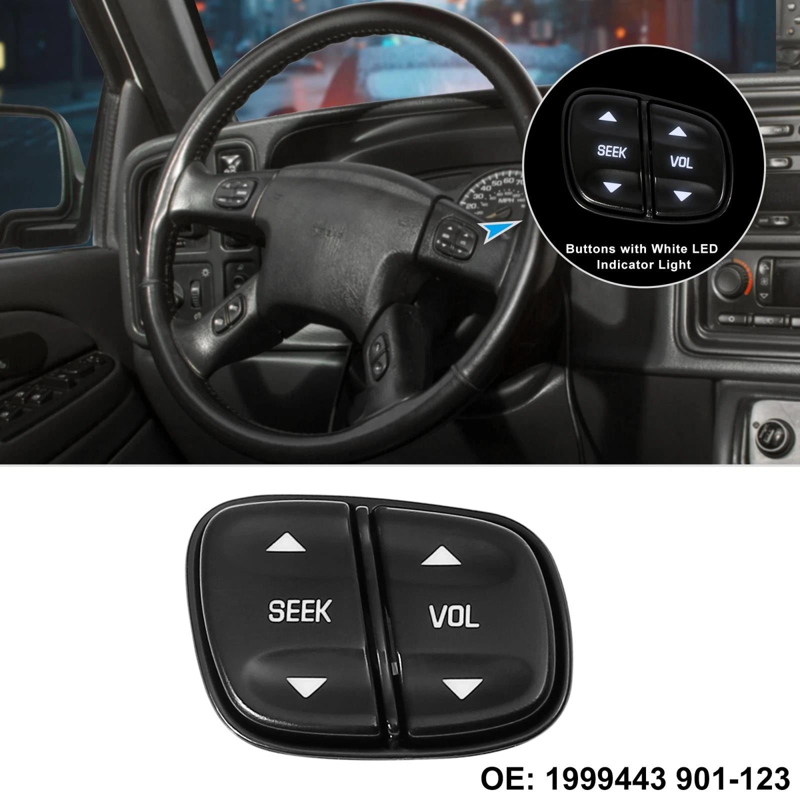 Steering Wheel Switch Control Button for Chevy Tahoe (1999–2006) 1999443