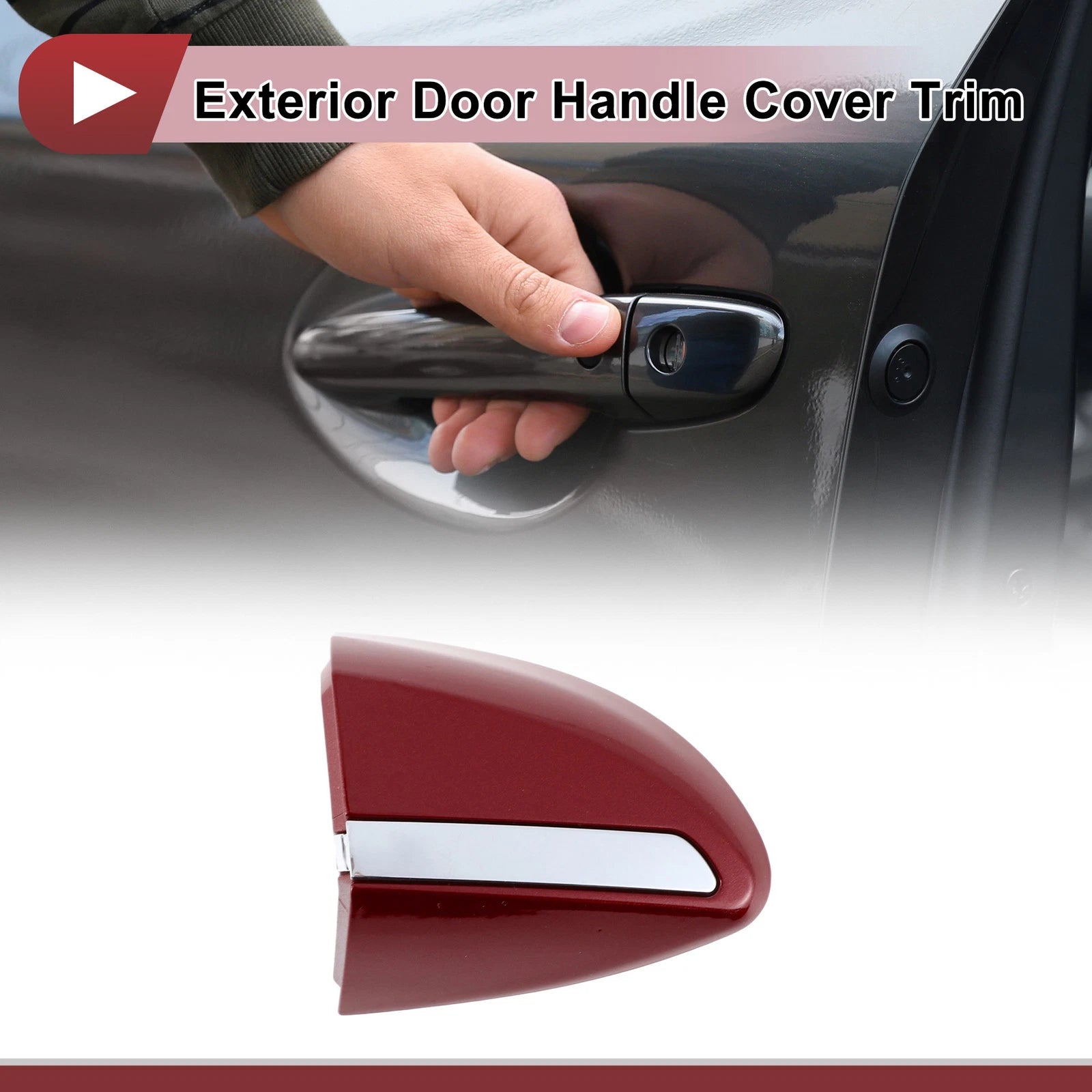 Exterior Door Handle Cover Trim for Toyota Corolla (2014–2018) Red