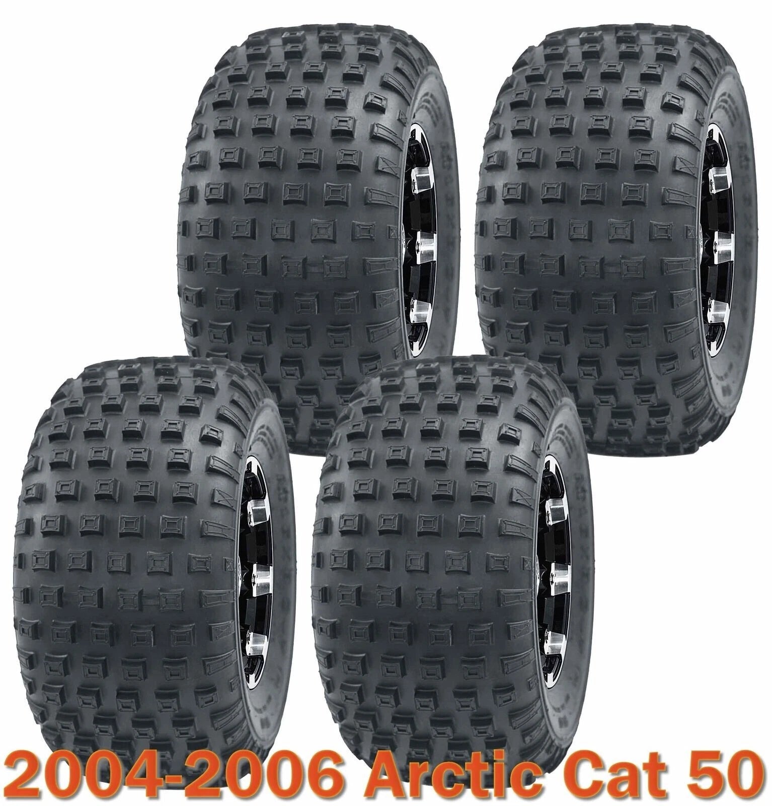 Set of 4 Sport ATV Tires 16x8-7 for Arctic Cat 50 (2004–2006)