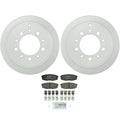 Set of 2 Bosch Rear Vented Rotors & Semi-Metallic Brake Pads for Lexus Toyota