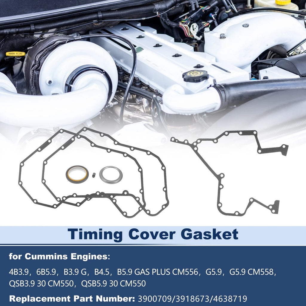 Engine Timing Cover Gasket Set for Dodge Ram 3.9L 6BT 5.9L (1994–2002)