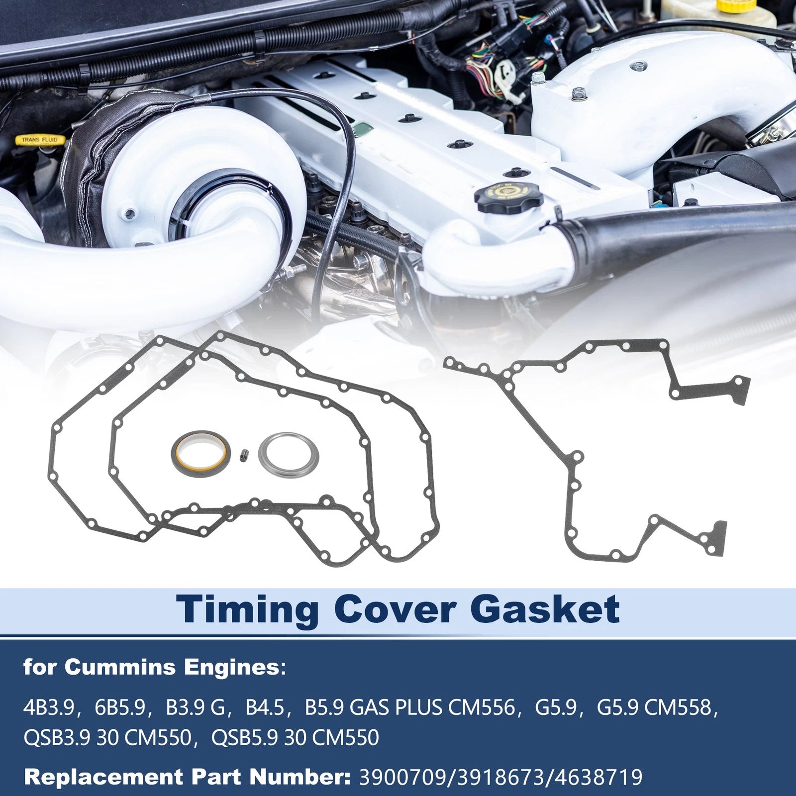 Engine Timing Cover Gasket Set for Dodge Ram 3.9L 6BT 5.9L (1994–2002)