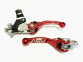 2X ASV F4 Shorty Front Brake Clutch Perch Levers Red for WR 250F 400F 426F (2001–2007)