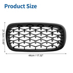 1 Pair Front Hood Bumper Grille Grill for BMW X5 F15 (2014–2016) Diamond Star