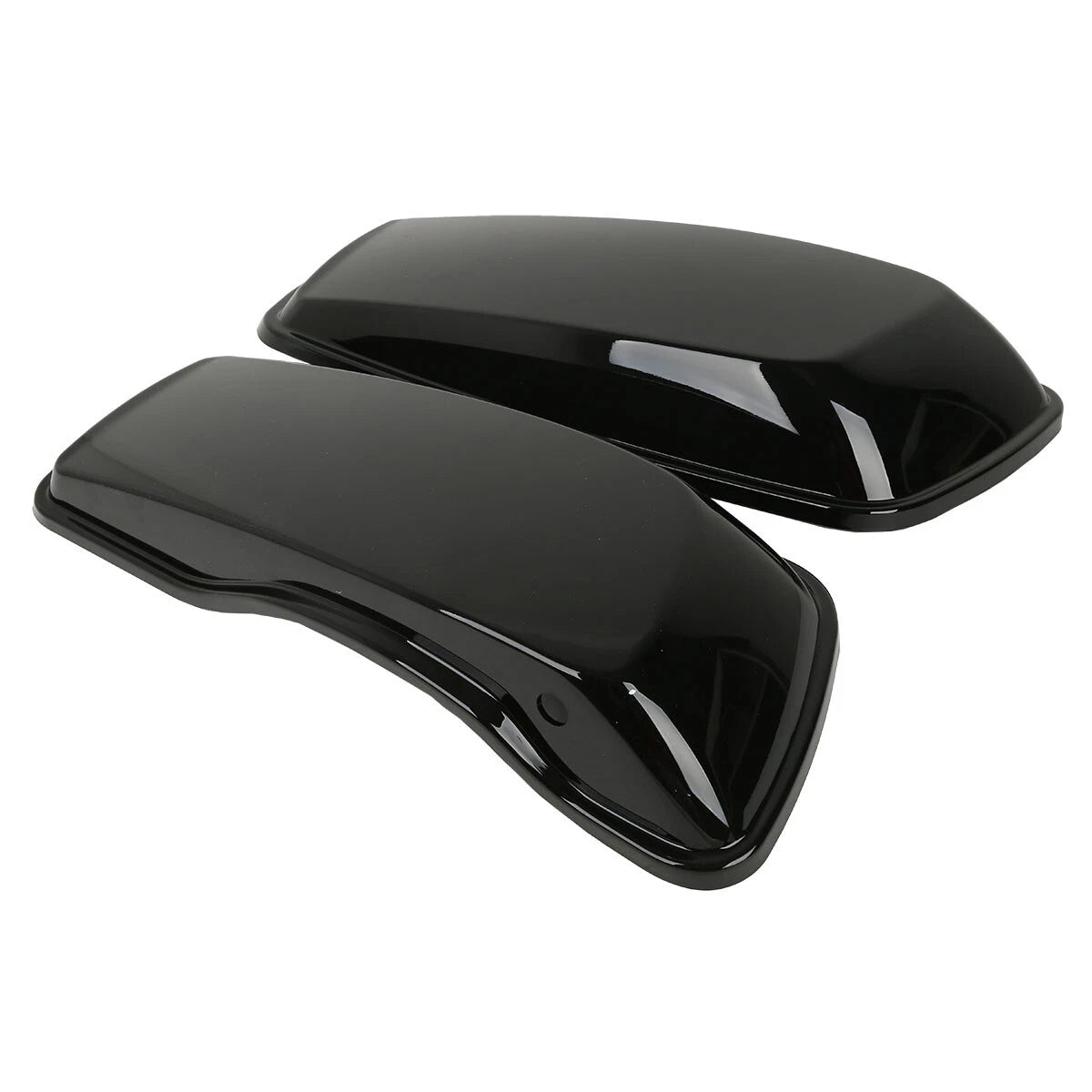 Black Hard Saddlebags Lids for Harley Touring Street Road Glide (2014–2024)
