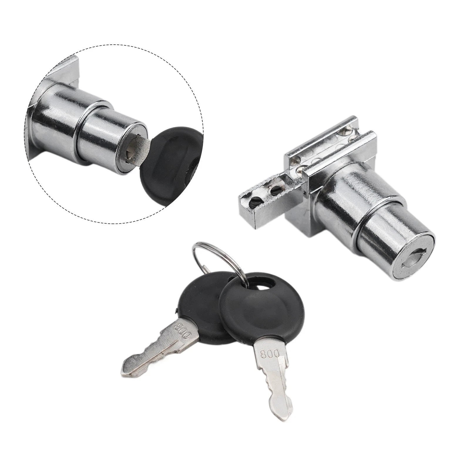 Sliding Door Lock with Keys for Glass Doors (Zinc Alloy)