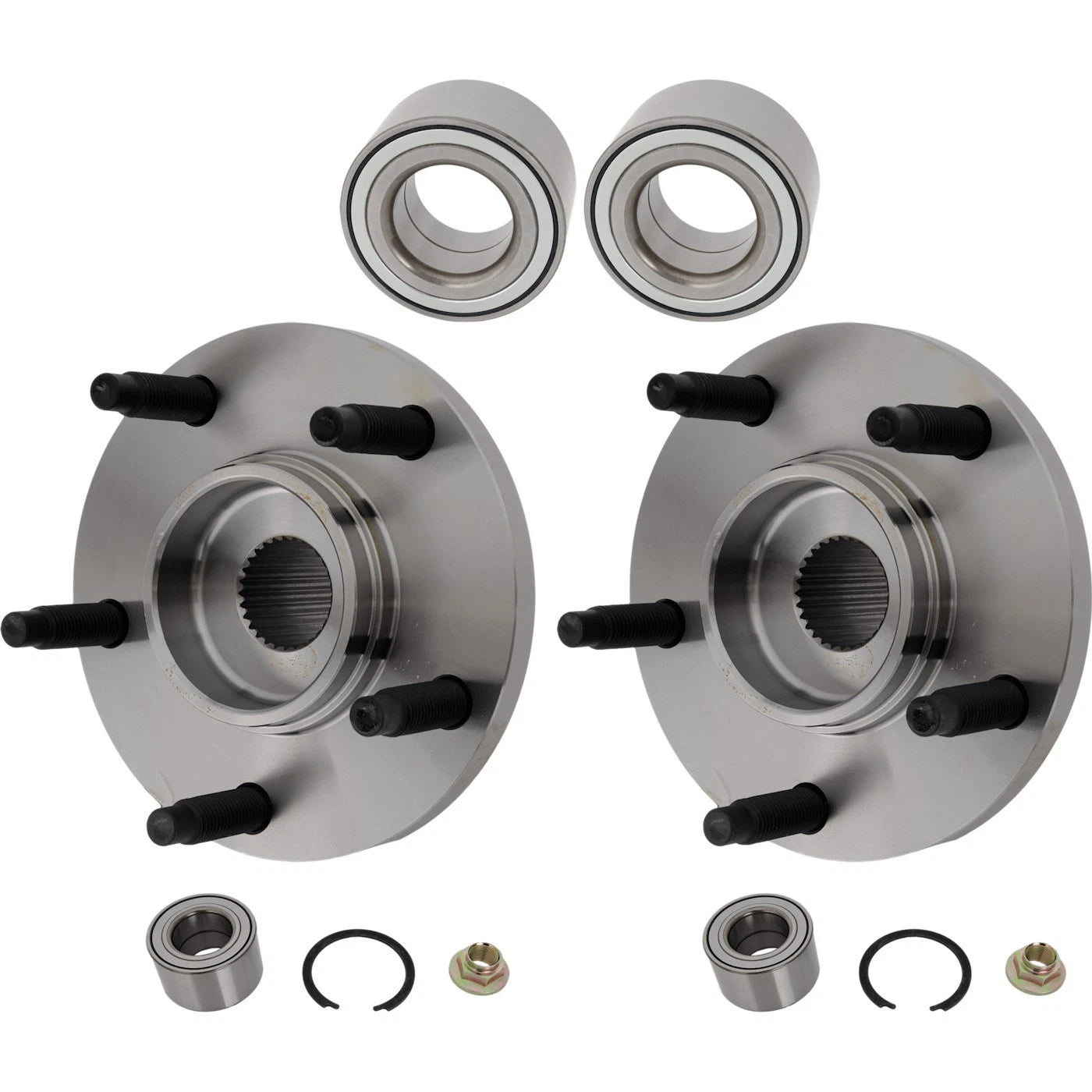 Set of 2 Wheel Hubs for 4WD 4X4 (Front & Rear)