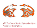 Fender Badge Emblems Orange Hellcat Style Replacement for 2015–2023 Dodge Challenger