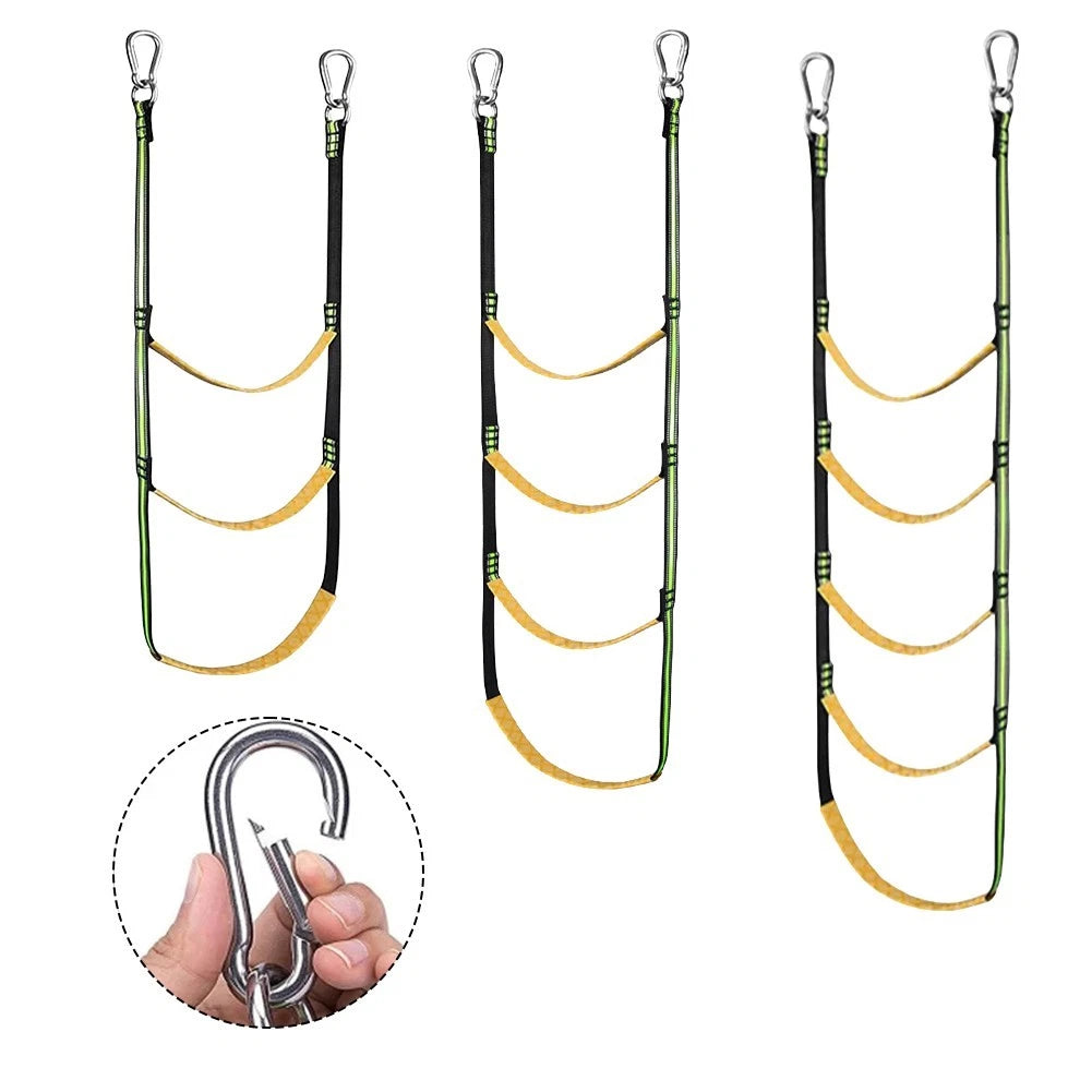 3-Step Foldable Marine Rope Ladder for Kayaking Canoeing Motorboats