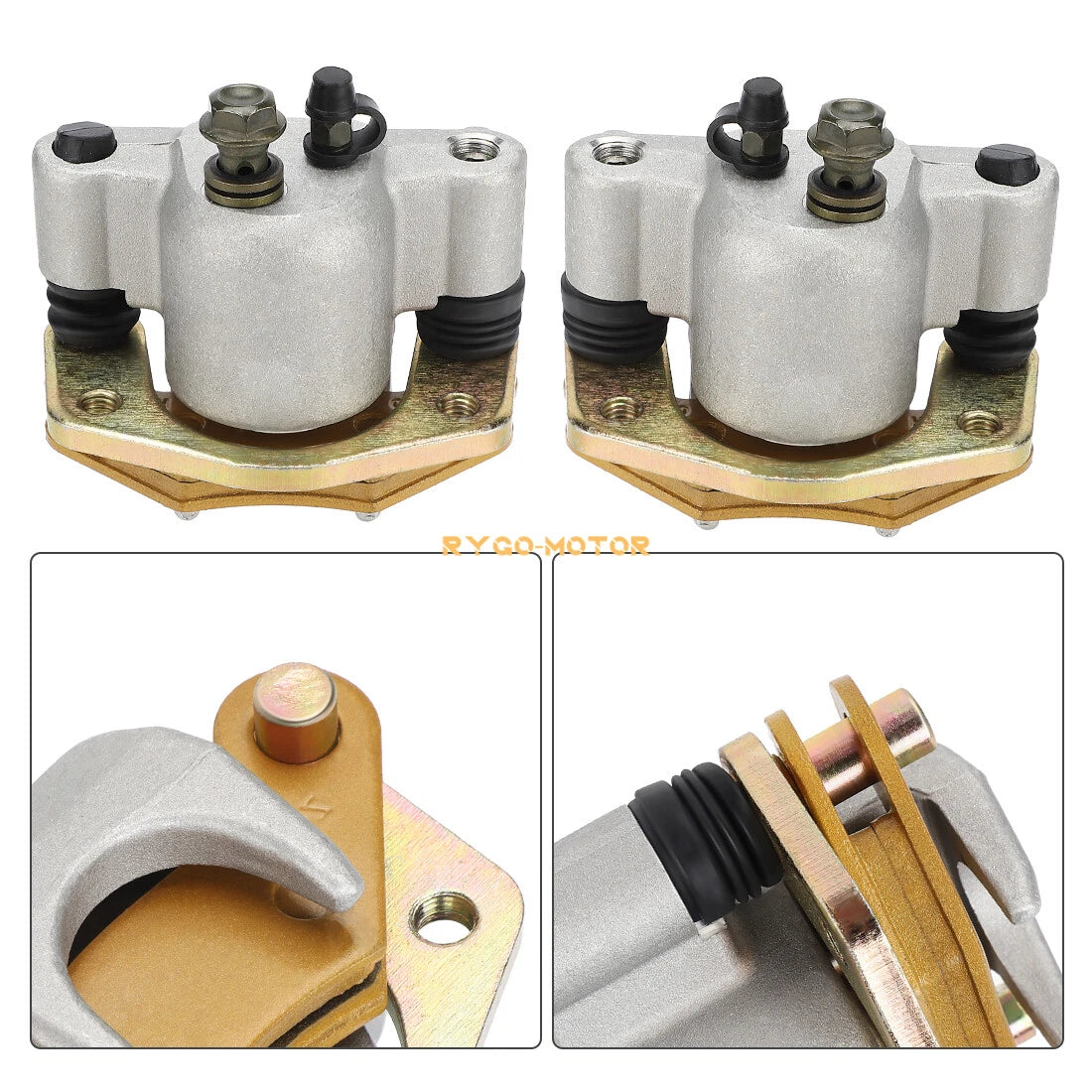 Front Left Right Brake Calipers & Pads for Polaris Predator 500 (2003–2007)