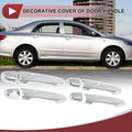 Set of 4 Car Door Handle Covers for Honda CR-V (2012–2016) Silver ABS