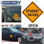 Reflective Student Driver Sticker for Yellow (2000–2000)