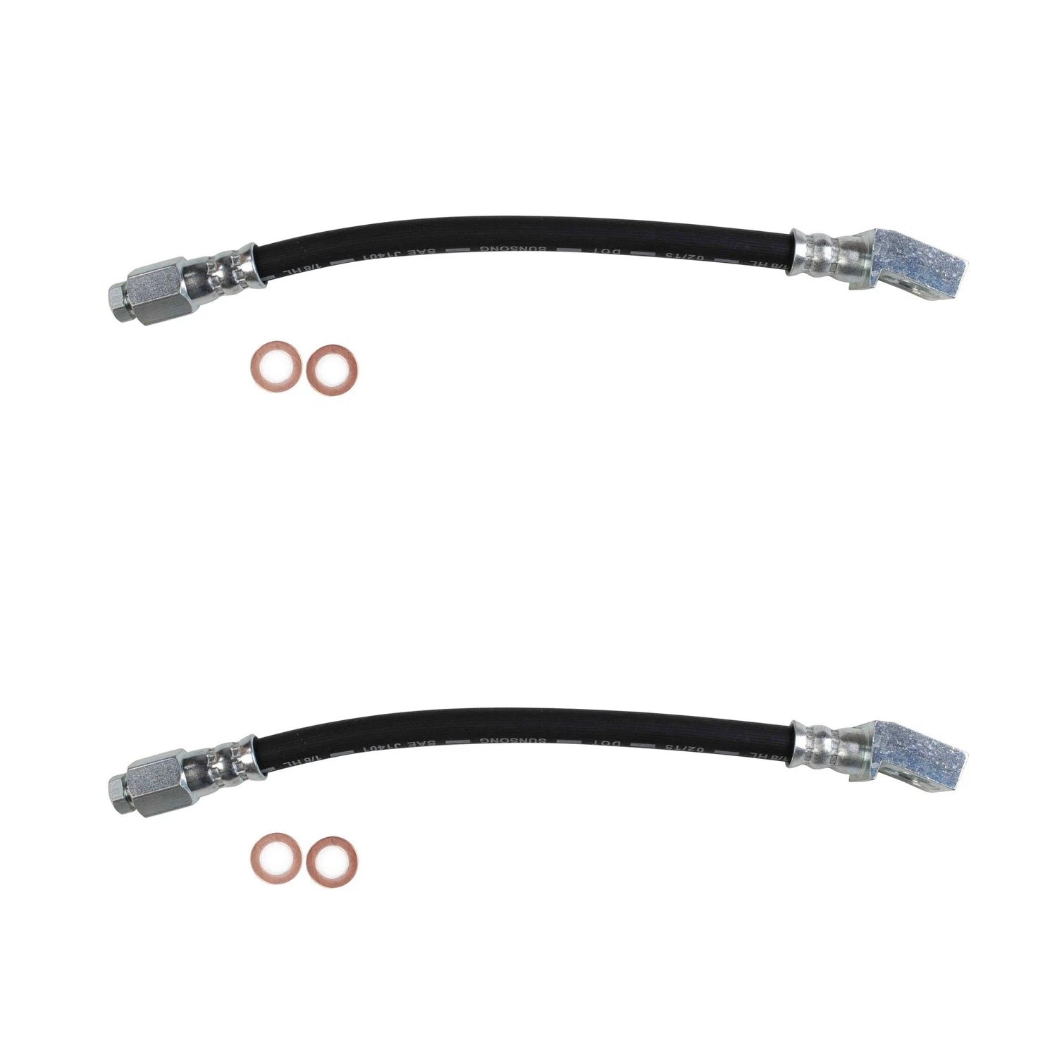 Set of 2 Rear Outer Brake Hydraulic Hoses for Dodge Dakota Durango (2003)