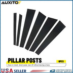 Set of 6 Door Pillar Posts Trim for BMW E39 5 Series (1997–2003) Gloss Black