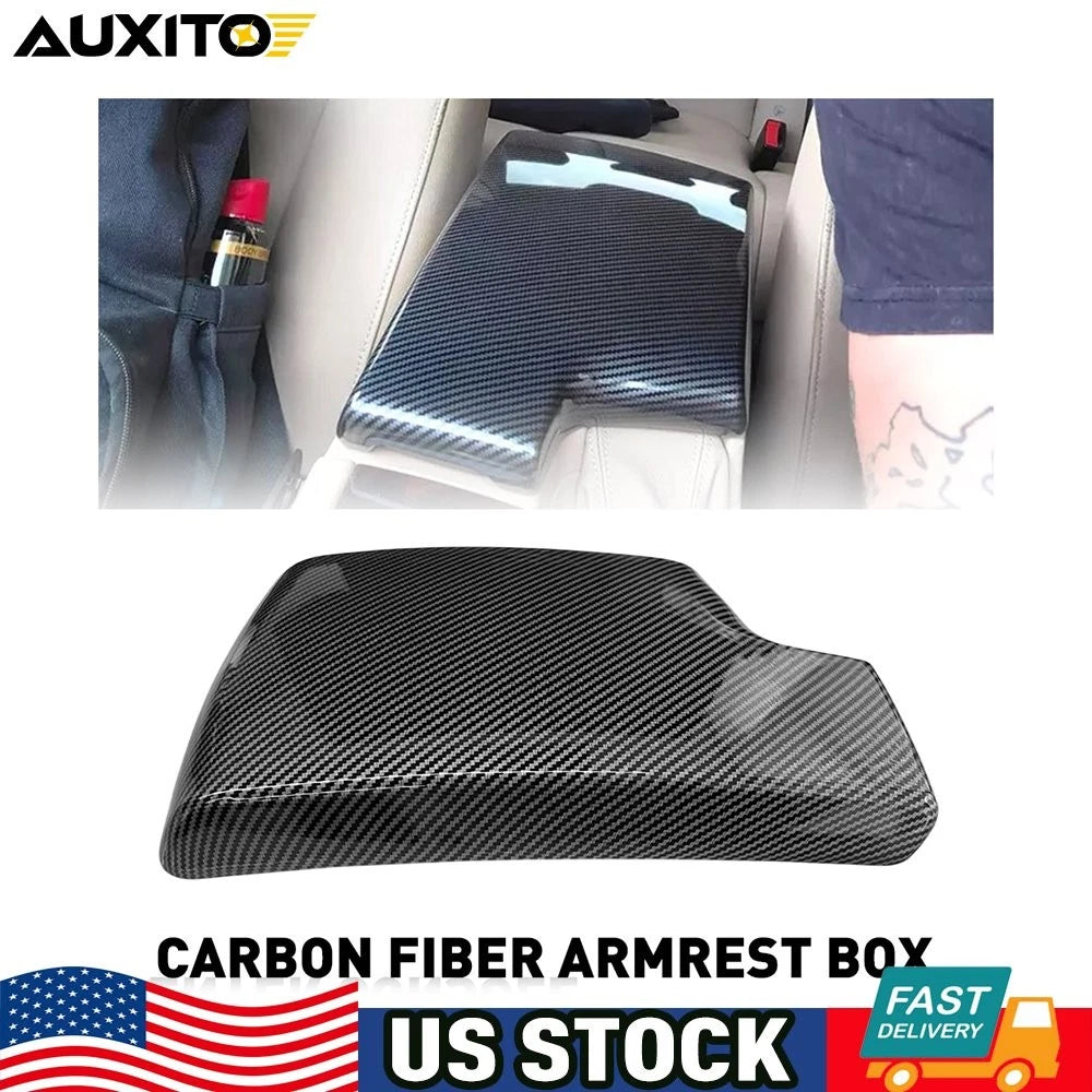 Carbon Fiber Interior Console Armrest Lid Cover Trim for BMW E9 318i 320i 325 (1975–1983)