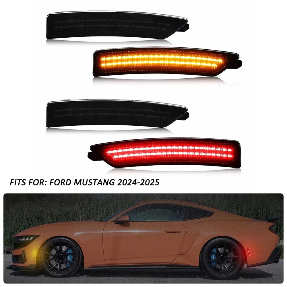 Set of 4 LED Side Marker Lights for Ford Mustang (2024–2025) EXV