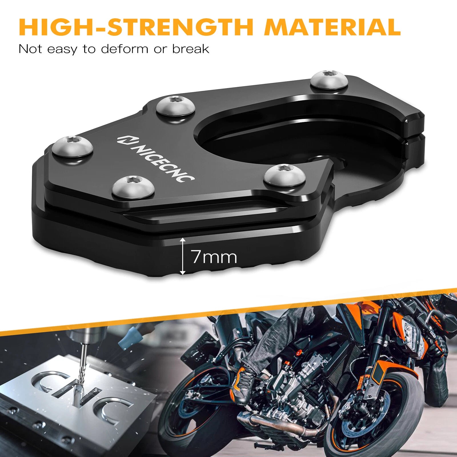 Kickstand Side Stand Enlarger Extension Plate for Husqvarna Norden 901 (2022–2023)