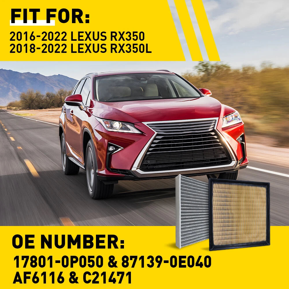 Combo Set Engine & Cabin Air Filter for Lexus RX350/RX350L (2016–2022)